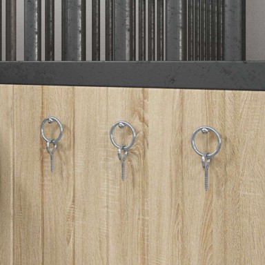 Spojni prstenovi s vijcima s ušicom 3 kom, srebrni čelični