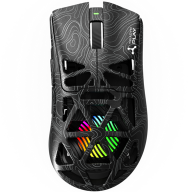 NOVA Gaming miš PLAY IAPETUS, bežični, PixArt PAW3311DB, 12800 DPI, HUANO, LED, crni