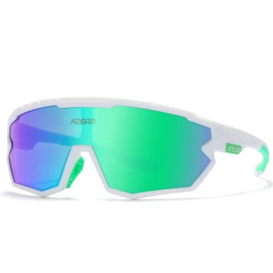 KDEAM Biciklističke naočale Warren 05, bijelo-zelena