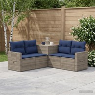 Set sofa 5 kom. 179 x 179 x 85 cm, siva i tamnoplava