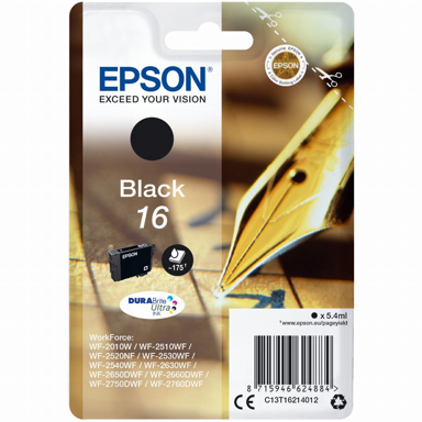 EPSON Tinta Pen and Crossword C13T16214012, crna, originalna, standardni prinos