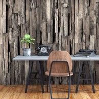 Samoljepljiva foto tapeta Wooden Curtain (Dark Brown) 147x105