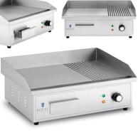 ROYAL CATERING Električni roštilj s glatkom i užljebljenom pločom 548x350 mm 3000 W