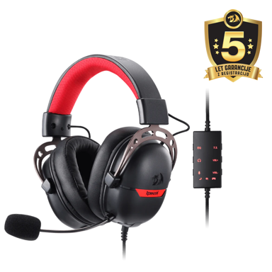 REDRAGON Gaming slušalice AURORA H376BR, žične, RGB, crne