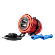 AMIO Vodootporni modularni auto punjač, 2xUSB, 12/24V, MOD-10