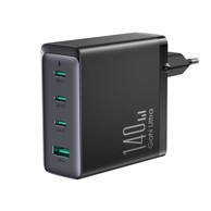 JOYROOM Punjač GaN Ultra, 140W, USB + 3×USB-C + USB-C kabel, crni