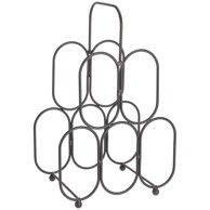 HOMESTYLING Stalak za vino, za 5 boca, 27 x 40,5 cm, metalni, crni