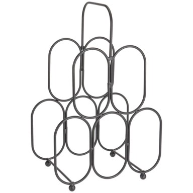 HOMESTYLING Stalak za vino, za 5 boca, 27 x 40,5 cm, metalni, crni