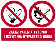 Sigurnosni znak GM033 zabrana pušenja i otvorenog plamena