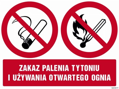 Sigurnosni znak GM033 zabrana pušenja i otvorenog plamena