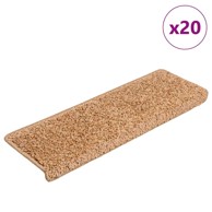 Prostirke za stepenice, bež, 65 x 21 x 4 cm, 20 kom