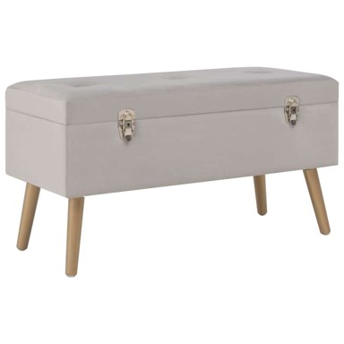 Klupa s pretincem za pohranu, 80 cm, baršunasta, siva