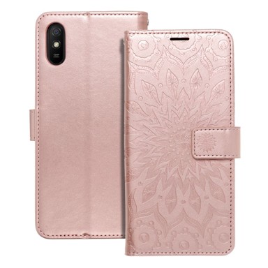 MEZZO Preklopna torbica Book Case za Xiaomi Redmi 9AT / Redmi 9A, mandala rose gold