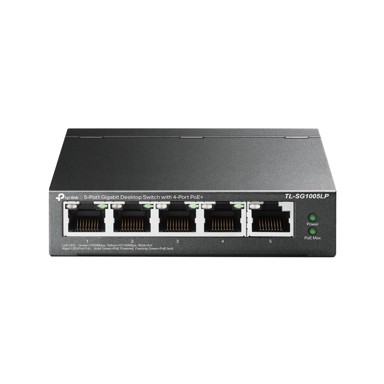 TP-LINK Switch SG1005LP, 5-Port, Gigabit Ethernet, PoE+