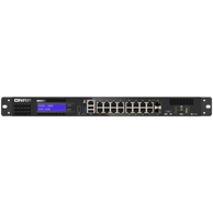 QNAP Mrežni preklopnik QGD-1600, 16 x Gigabit Ethernet, upravljani, 1U, crno-sivi