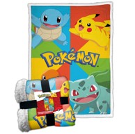 Deka Pokemon Kanto Starters, sherpa, 100 x 150 cm