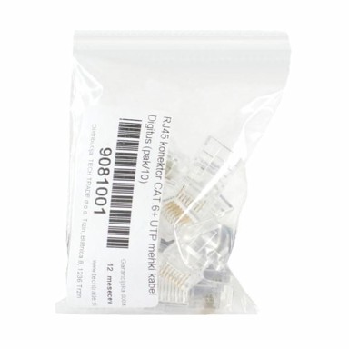 DIGITUS Konektor RJ45 CAT 6+ UTP, za meki kabel, AK-219602, pakiranje 10