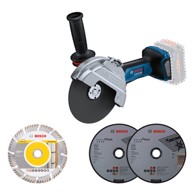 BOSCH Aku kutna brusilica BITURBO GWS 18V-180 P, set