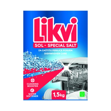 LIKVI Sol za perilicu posuđa, 1,5 kg