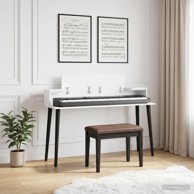 Studio radni stol, 152 x 36 x 19,5 cm, bijela