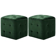 Noćni ormarići 2 kom zeleni 30x30x30 cm od baršunaste tkanine