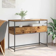 Konzolna stolica s ladicama 100x40x75 cm, hrast  