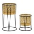 MAURO FERRETTI Set stalka za žardinjere Leavy, 2 kom, 40 cm, zlatna boja
