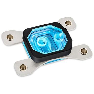 AQUA COMPUTER Vodeni blok Cuplex Kryos Next, RGBpx AM4/AM5, akril+925 srebro, crni