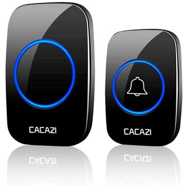 NETSCROLL Bežično kućno zvono, 300 m dometa, 5 razina glasnoće, 60 melodija, povezuje više jedinica