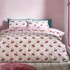 CATHERINE LANSFIELD Posteljina Disco Cherries Stripes za bračni/produženi krevet 230x220 cm Bijela/ružičasta