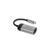 VERBATIM Gigabitni ethernet mrežni adapter USB-C na RJ45, aluminijsko kućište