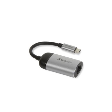 VERBATIM Gigabitni ethernet mrežni adapter USB-C na RJ45, aluminijsko kućište