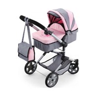 REIG Kolica za lutke Pram Neo Pro, 57 cm, siva