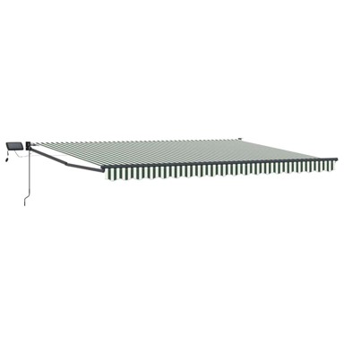 Tenda ručna sklopiva s LED rasvjetom, 5x3 m, zelena/bijela, antracit