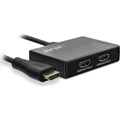 INLINE HDMI razdjelnik 65009C, 1 x HDMI na 2 x HDMI, 3840 x 2160, crni
