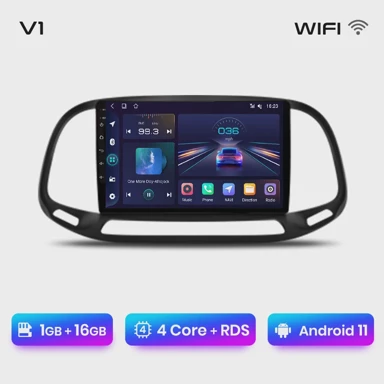 Multimedia pametni sustavi za automobile za Fiat Doblo, 2015 - 2019, navigacija, V1, 1GB, 16GB