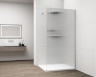 POLYSAN Tuš pregrada ESCA, zidna, 800 mm, Flute staklo, krom