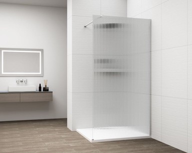 POLYSAN Tuš pregrada ESCA, zidna, 800 mm, Flute staklo, krom