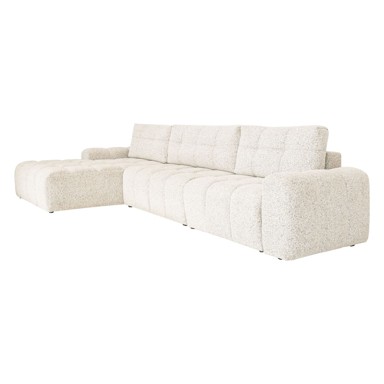 MIUFORM Krem sklopiva/s prostorom za odlaganje kutna garnitura (s lijevim kutom) Lulu, 364x184x94 cm