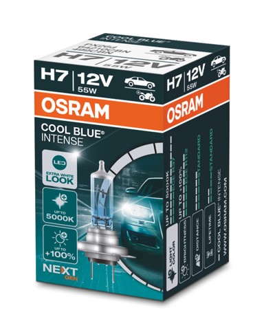 OSRAM Cool Blue Intense NEXT 12V, do 100% više svjetla, do 60% bjelije, 5000K