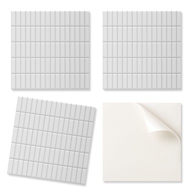 COLORAY Samoljepive PVC pločice s glatkim pravokutnim mozaikom, 50 x 50 cm, 4 kom.