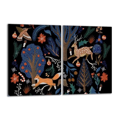 TMK Staklena zaštita za štednjak ili ploču za kuhanje iz dva dijela 40x52, životinje