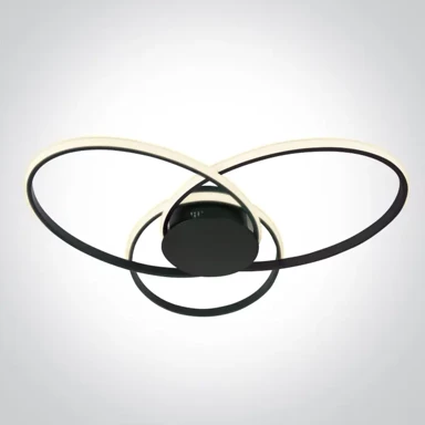 Stropna svjetiljka DM63154D/B/W, LED 60 W, WW, IP20, 230 V, dimabilna, crna