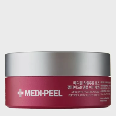MEDI-PEEL Pomlađujući flasteri za oči Hyaluron Rose Peptide 9 Ampoule Eye Patch s peptidima i ekstraktom ruže 60 kom