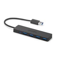 ANKER USB Koncentrator, Ultra Slim A7516016, 4-portni USB 3.2 Gen 1, crni