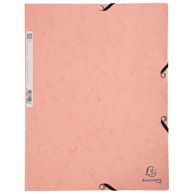 EXACOMPTA Fascikl klapa s gumicom karton A4 Aquarel 55527E, pastelno koraljna