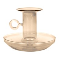 PT LIVING Svjetlosmeđi stakleni svijećnjak Elle