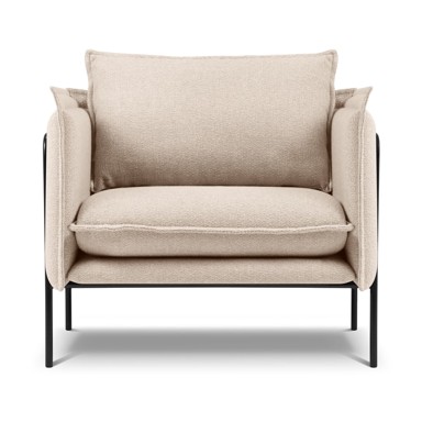 INTERIEURS 86 Bež fotelja Andrea, 89x84x84 cm