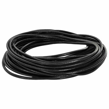 Kožni konop, crni, Ø2.5 mm, 50 m