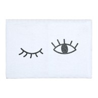 REALLY NICE THINGS Bijela kupaonska prostirka s dodatkom pamuka Eyes, 40 x 60 cm